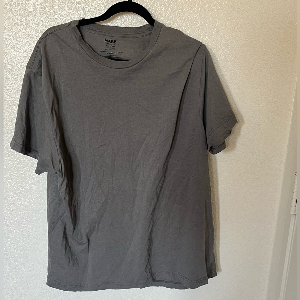 Mens Grey Short Sleeved Tee